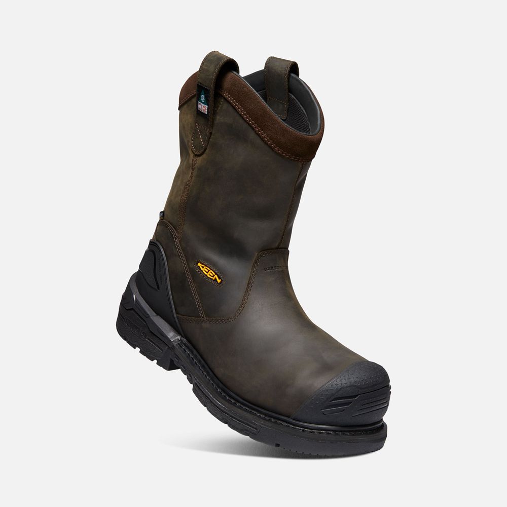 Botte de Travail Keen Homme Noir Marron | Csa Philadelphia Wellington (Carbon-Fiber Toe) | DJVYU-380